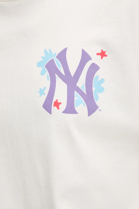 47 brand t-shirt bawełniany MLB New York Yankees BB017TMPEES657617SS biały