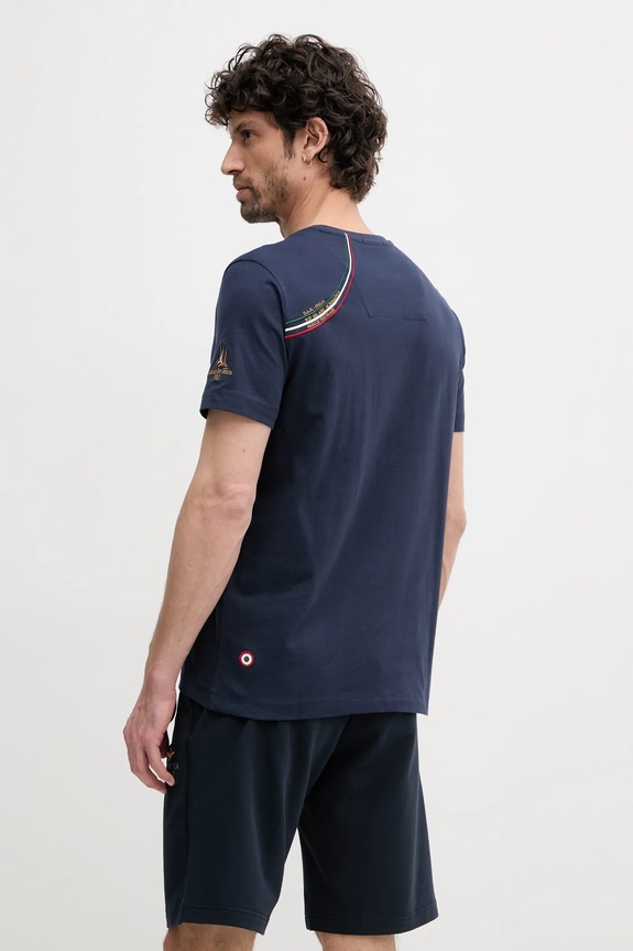 Aeronautica Militare t-shirt in cotone TS2401J592 blu navy SS25