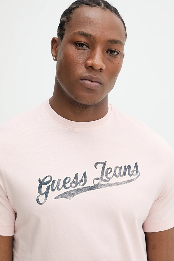 Guess Jeans t-shirt bawełniany różowy M5GI54.K8FQ4