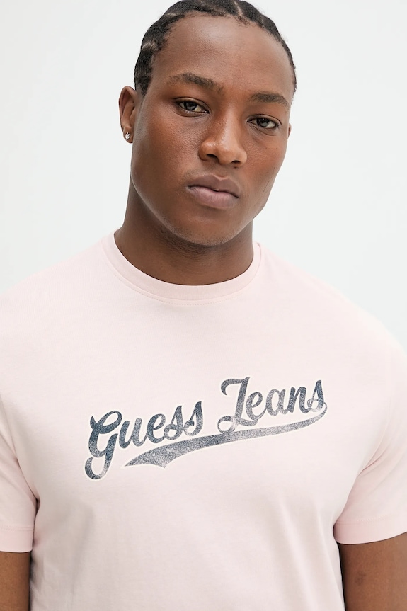 Guess Jeans t-shirt bawełniany różowy M5GI54.K8FQ4