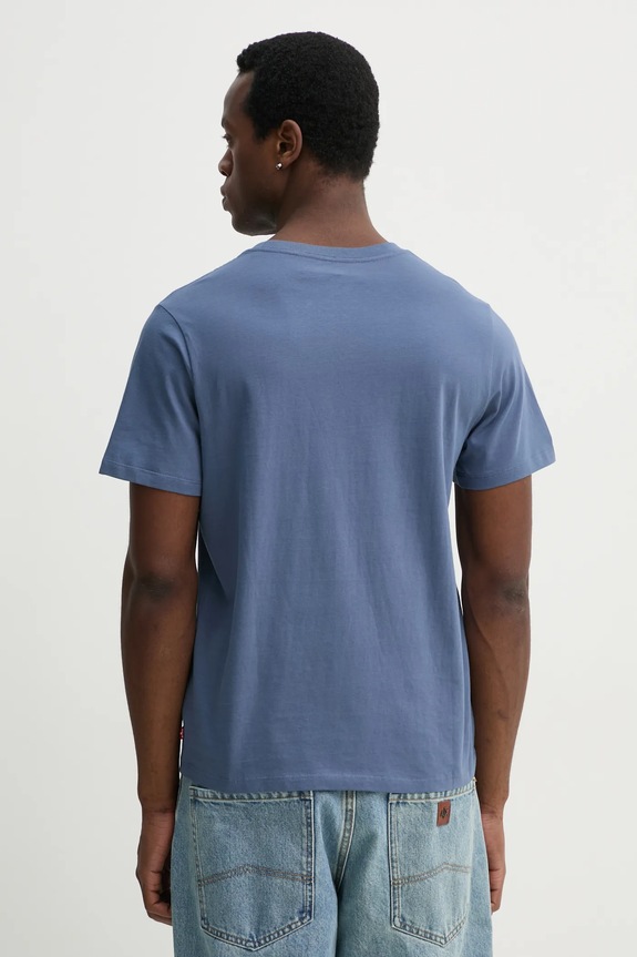 Odzież Levi's t-shirt bawełniany GRAPHIC CREWNECK TEE 22491.1812 niebieski