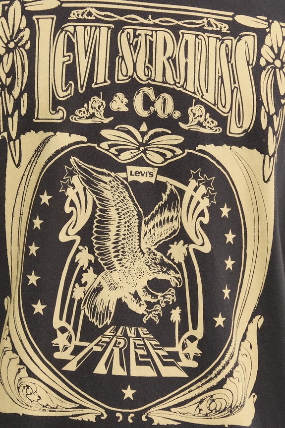 Βαμβακερό μπλουζάκι Levi's GRAPHIC CREWNECK TEE 22491.1854 γκρί