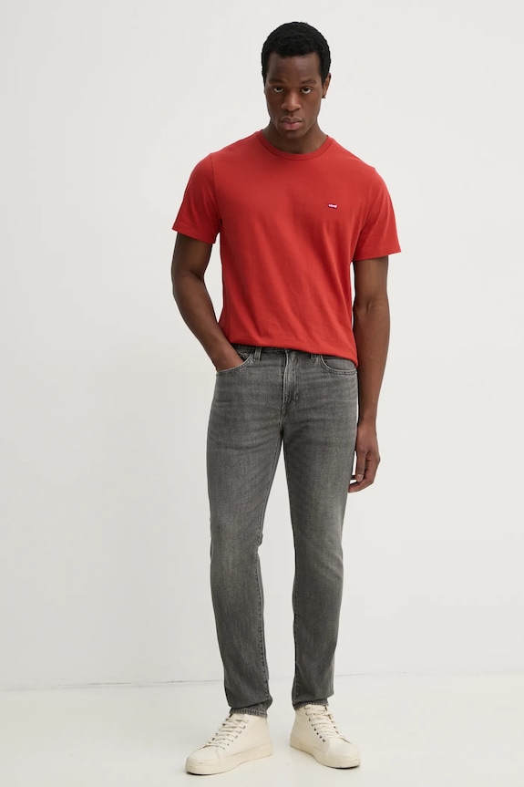 Βαμβακερό μπλουζάκι Levi's SS ORIGINAL HM TEE 56605.0298 πορτοκαλί SS25