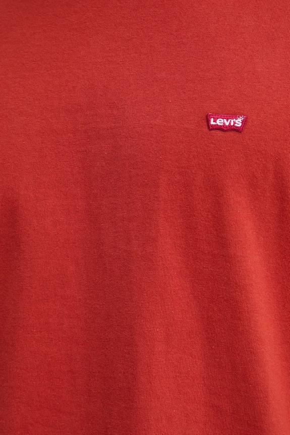 Βαμβακερό μπλουζάκι Levi's SS ORIGINAL HM TEE 56605.0298 πορτοκαλί