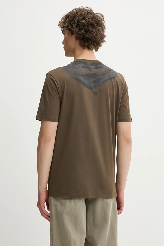 Ruházat C.P. Company pamut póló 18CMTS030A005100W zöld