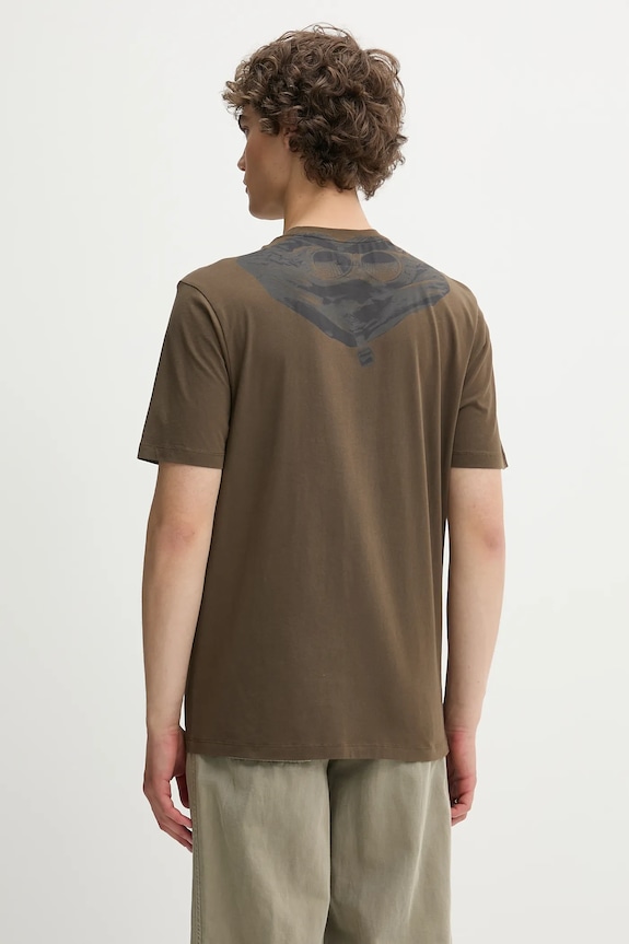 Ruházat C.P. Company pamut póló 18CMTS030A005100W zöld