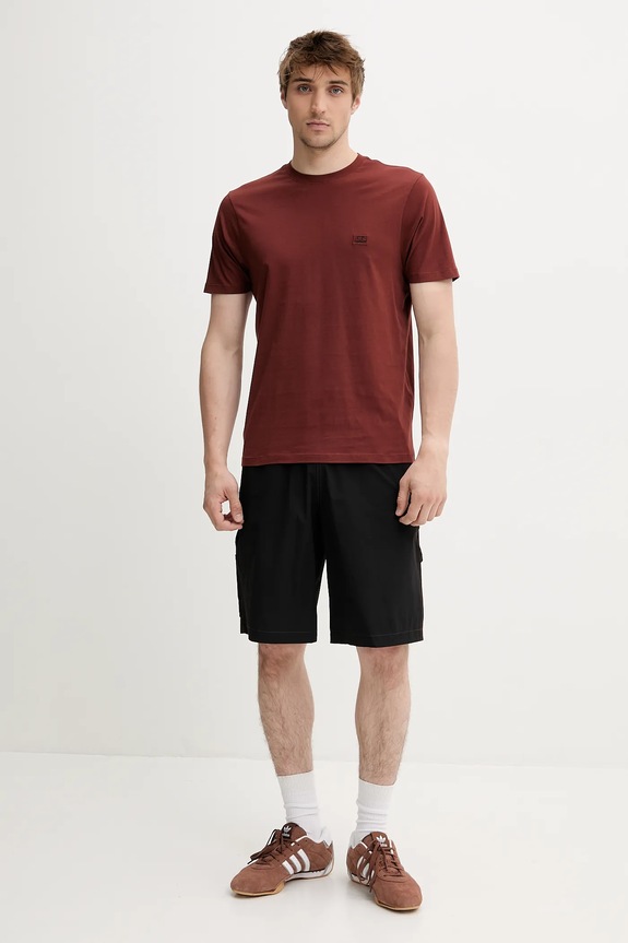 C.P. Company t-shirt bawełniany 18CMTS031A005100W brązowy SS25