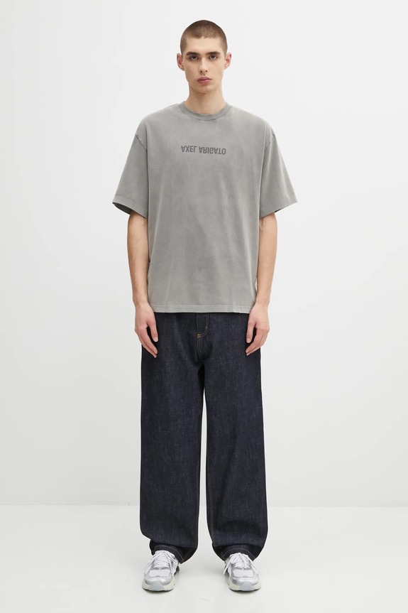 Axel Arigato t-shirt bawełniany Washed T-Shirt A3118002 szary