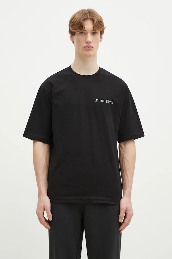 Îmbrăcăminte Filling Pieces tricou din bumbac Chrome Flower 74499821861 negru