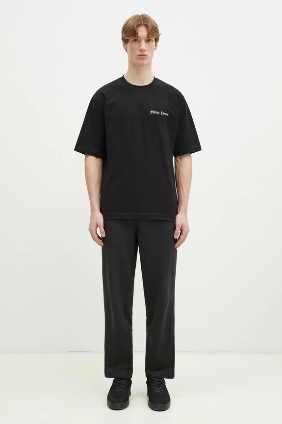 Filling Pieces t-shirt bawełniany Chrome Flower 74499821861 czarny