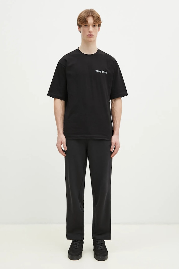 Filling Pieces tricou din bumbac Chrome Flower 74499821861 negru