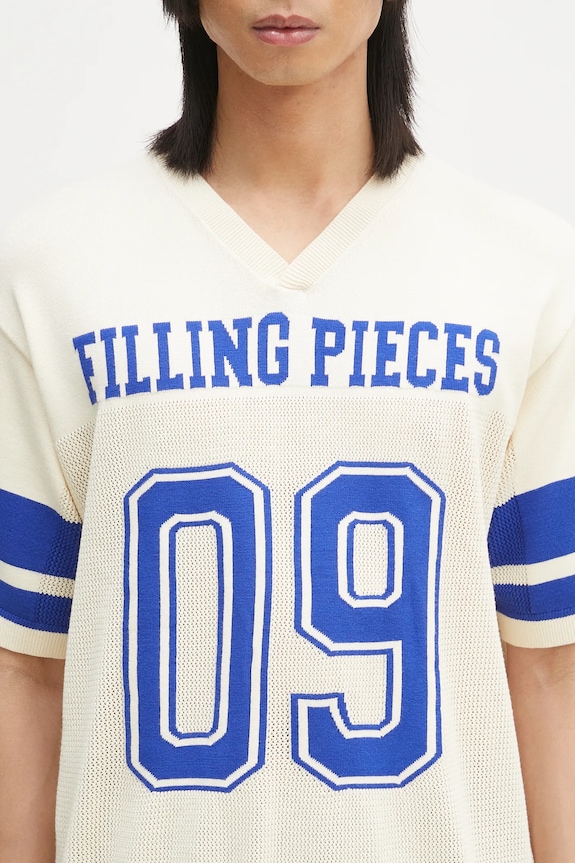 Majica kratkih rukava Filling Pieces Knit Jersey American Football bež 91099059936