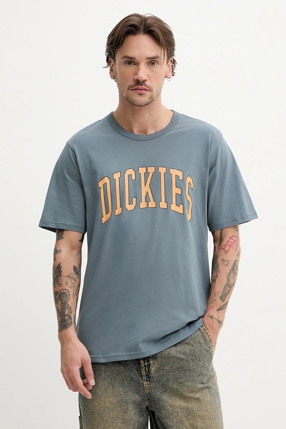 Bavlněné tričko Dickies potisk modrá DK0A4X9FG701