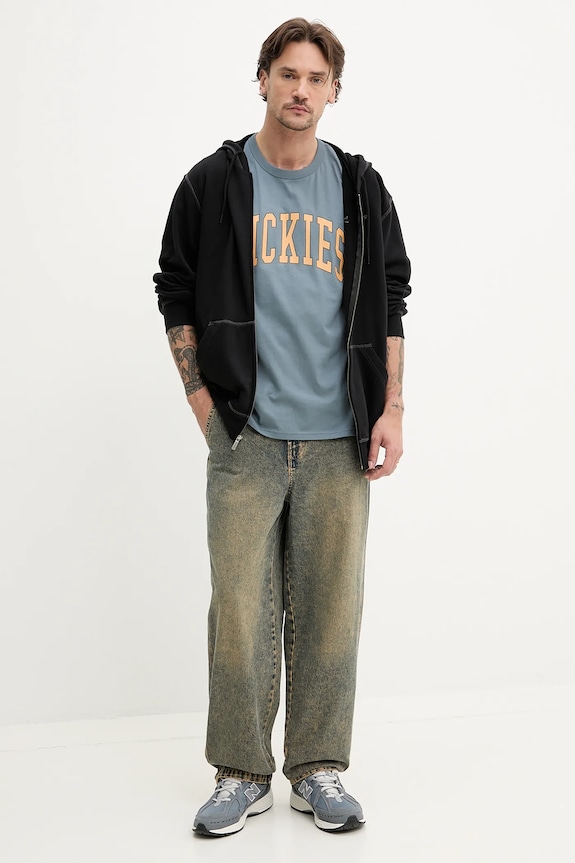 Bavlněné tričko Dickies DK0A4X9FG701 modrá SS25