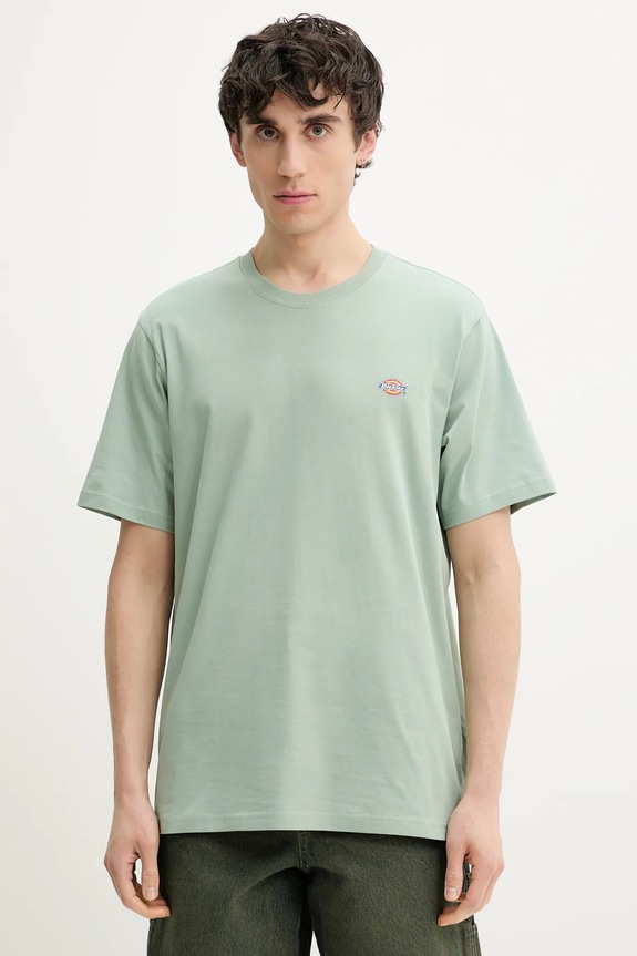 Dickies t-shirt bawełniany nadruk zielony DK0A4XDBK361