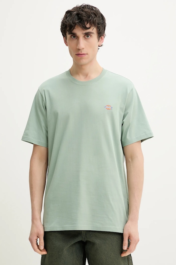 Dickies t-shirt bawełniany nadruk zielony DK0A4XDBK361