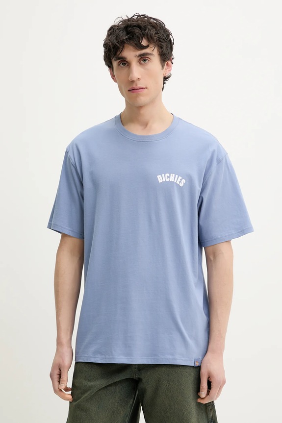 Dickies tricou din bumbac print albastru DK0A4Z95K371