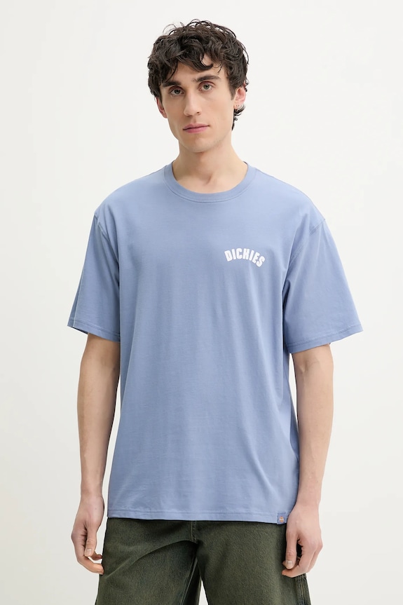 Dickies tricou din bumbac print albastru DK0A4Z95K371