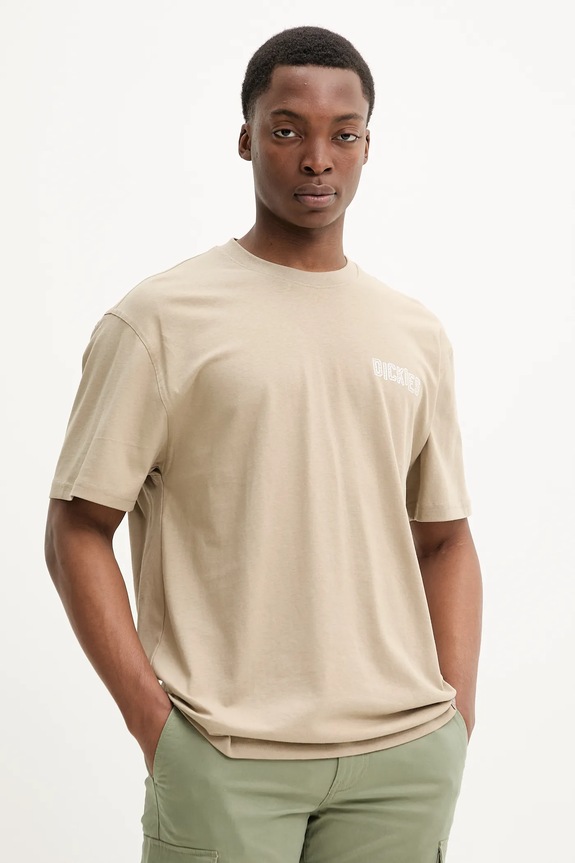 Ρούχα Βαμβακερό μπλουζάκι Dickies DK0A4Z8R0DS1 μπεζ