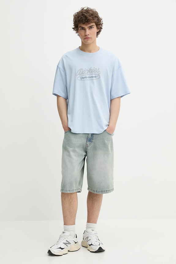 Βαμβακερό μπλουζάκι Dickies DK0A4Z8QK541 μπλε SS25
