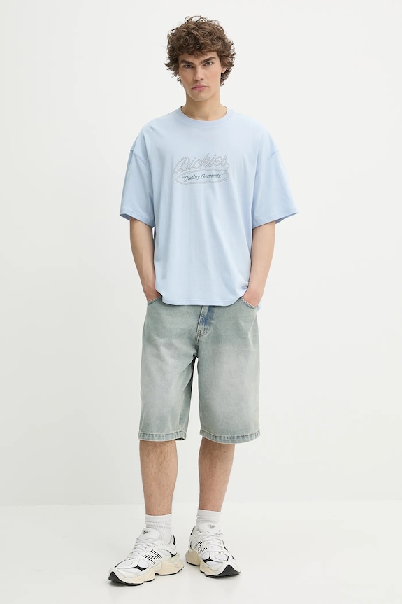 Βαμβακερό μπλουζάκι Dickies DK0A4Z8QK541 μπλε SS25