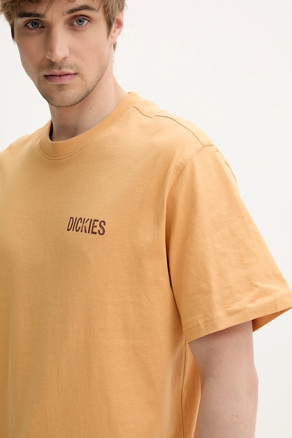 Βαμβακερό μπλουζάκι Dickies κίτρινο DK0A4Z98K411