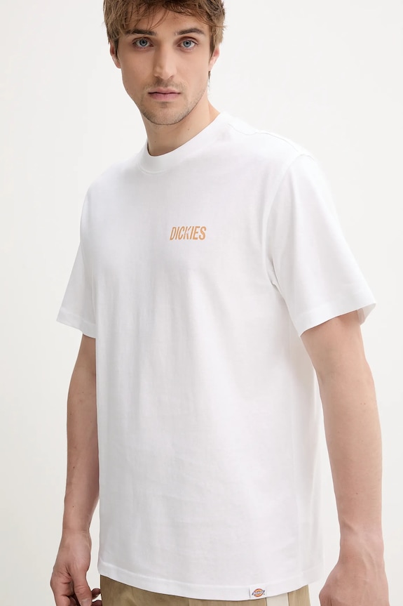 Памучна тениска Dickies бял DK0A4Z980WH1