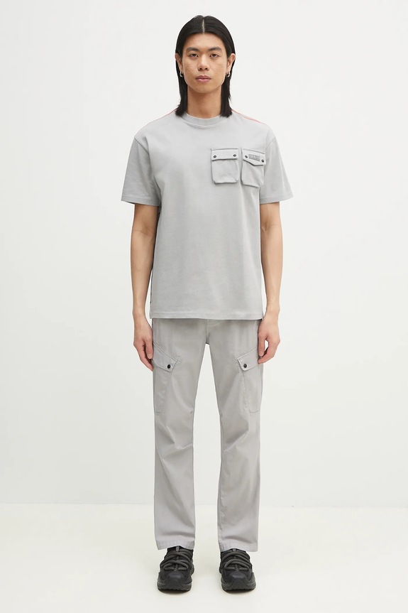 Napapijri t-shirt bawełniany S-Rivalto NP0A4IELH621 szary
