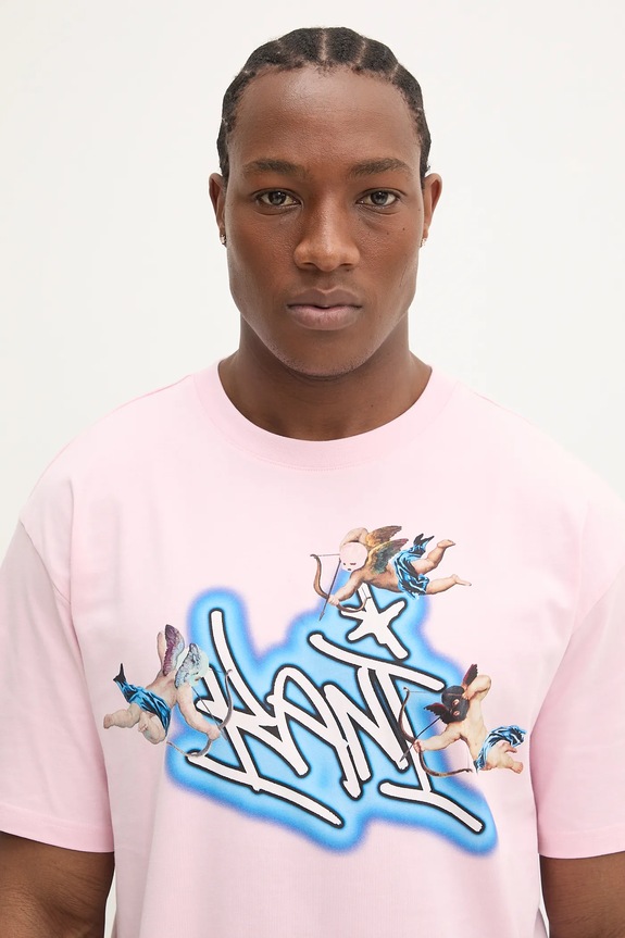 Karl Kani t-shirt bawełniany różowy 60300351