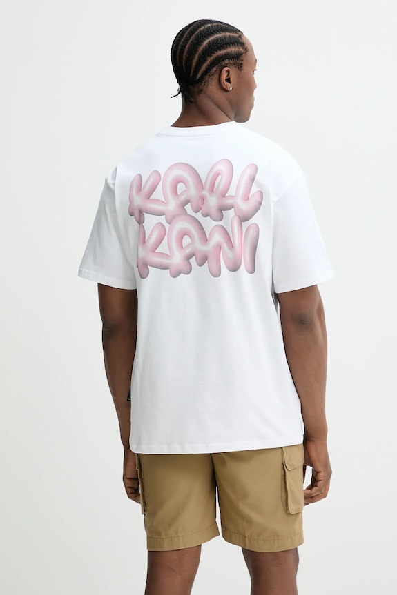 Odzież Karl Kani t-shirt bawełniany 60300381 biały