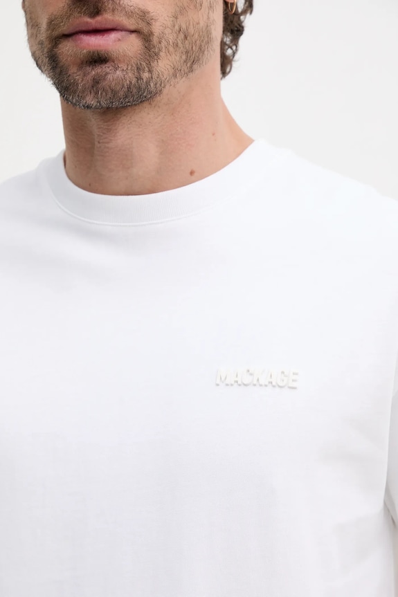 Βαμβακερό μπλουζάκι MACKAGE TEE.R λευκό