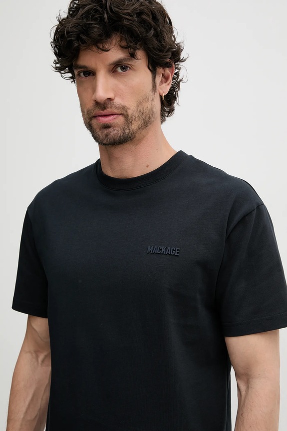 Βαμβακερό μπλουζάκι MACKAGE σκούρο μπλε TEE.R
