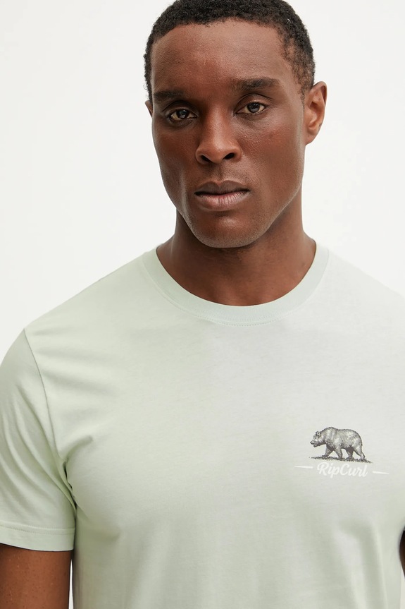 Bavlnené tričko Rip Curl DESTI ANIMALS 0OHMTE tyrkysová