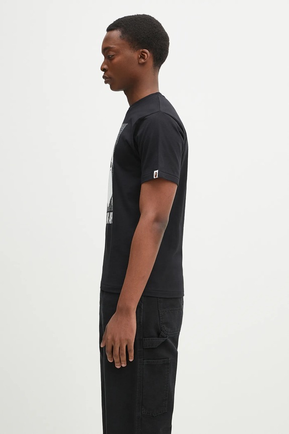 A Bathing Ape cotton t-shirt Lux Sport Pattern Box Ape Head 1K80110048 black SS25