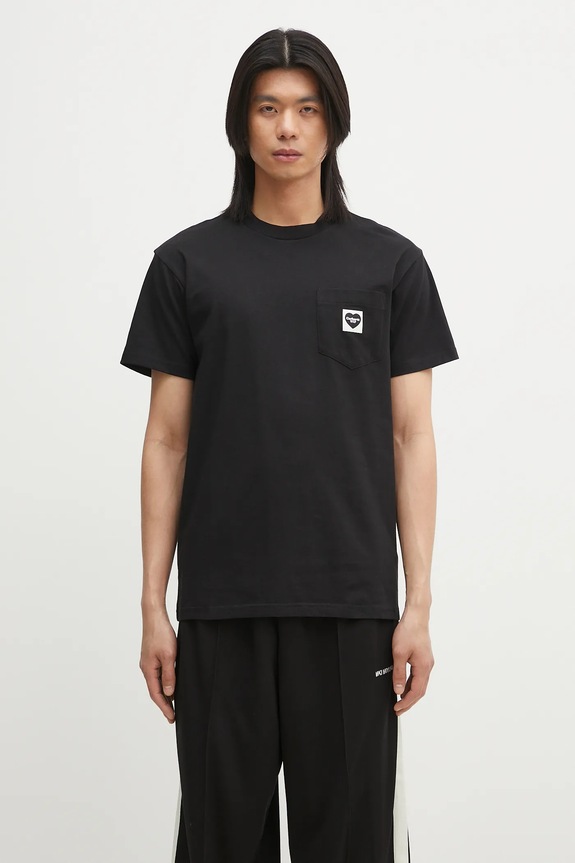 Carhartt WIP t-shirt bawełniany S/S Pocket Heart T-Shirt gładkie czarny I032128.00EXX