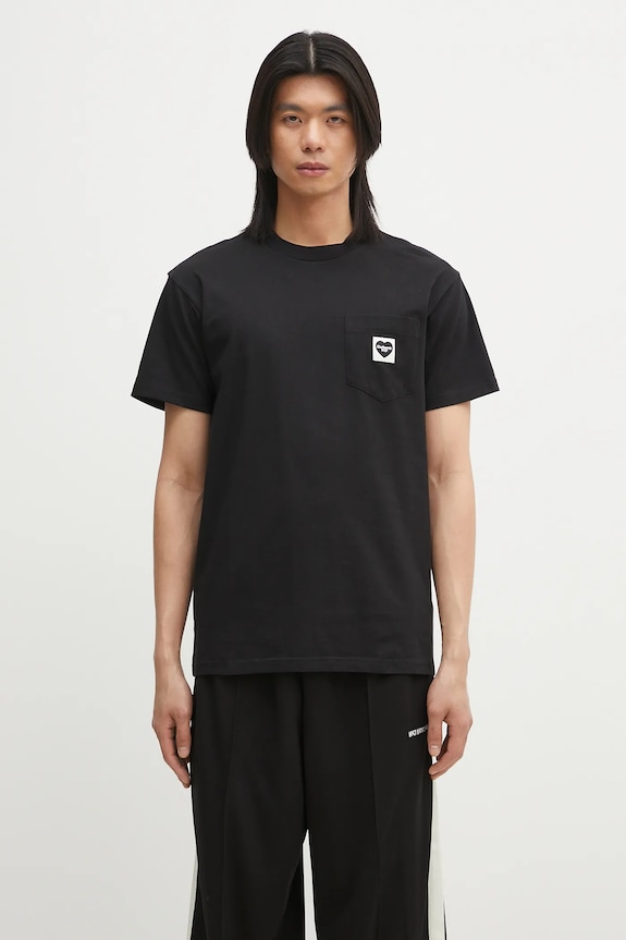 Carhartt WIP t-shirt bawełniany S/S Pocket Heart T-Shirt gładkie czarny I032128.00EXX