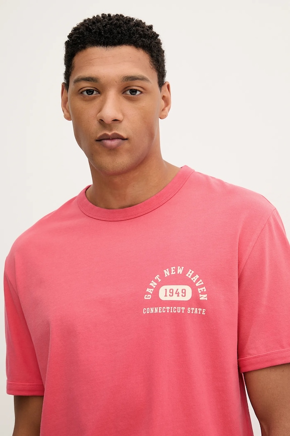 Gant tricou din bumbac roz 2003314