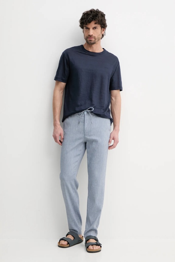 Gant maglietta in lino 2003318 blu navy SS26