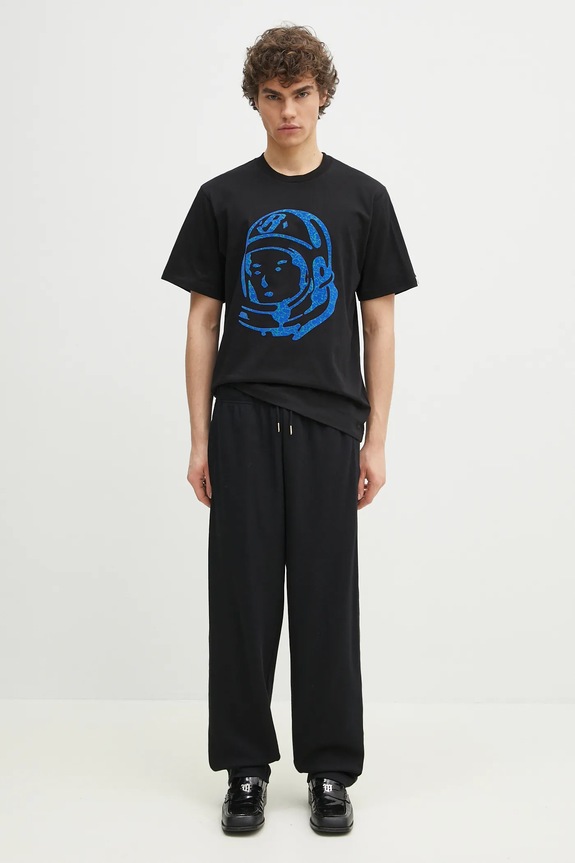 Billionaire Boys Club cotton t-shirt Cracked Flock Print Astro T-Shirt B25156 black