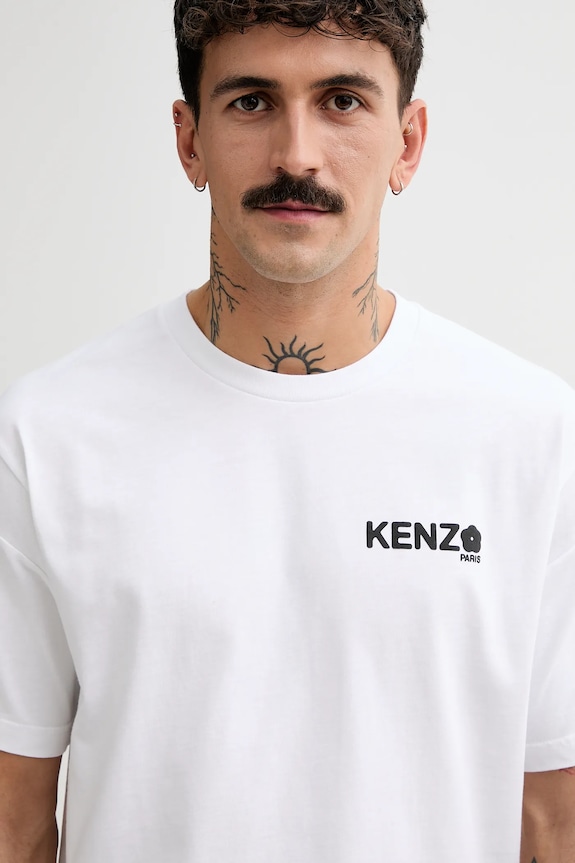 Bavlnené tričko Kenzo Boke Flower 2.0 biela FF55TS4894SG.01