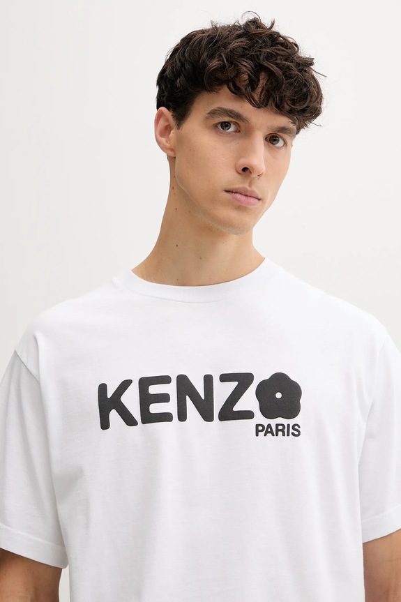 Bavlnené tričko Kenzo Boke Flower 2.0 biela FF55TS4914SG.01