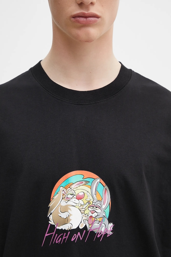 Martine Rose t-shirt bawełniany Oversized czarny 621JE03001H