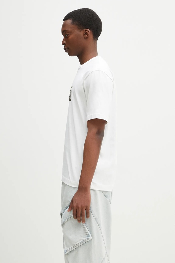 Norse Projects cotton t-shirt Holger Post Stamp Print T-Shirt N01.0686.0001 white SS25