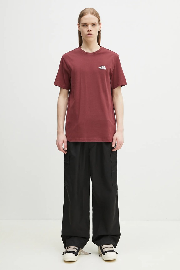 The North Face t-shirt Simple Dome NF0A87NG0VO1 granata