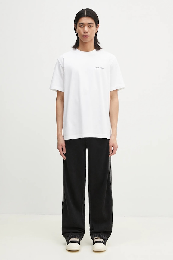 Daily Paper tricou din bumbac Senses T Shirt 2511150 alb