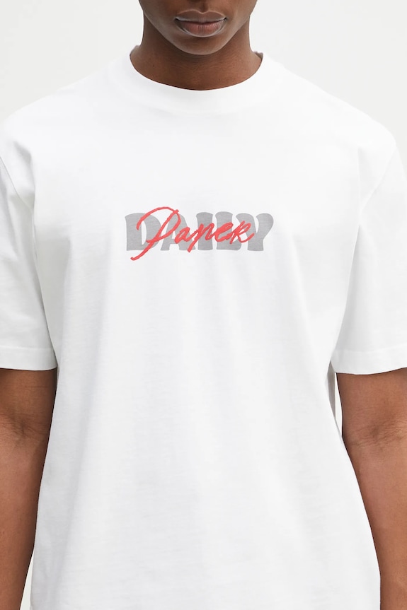 Daily Paper tricou din bumbac Overwritten T-Shirt alb 2511042