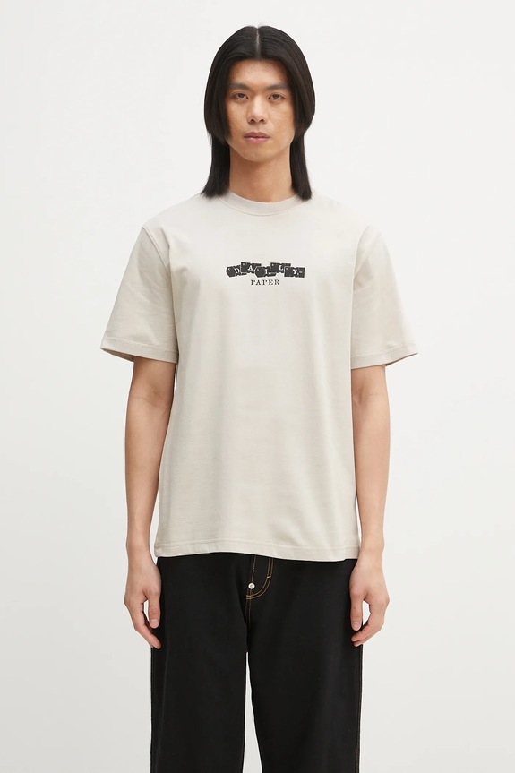 Хлопковая футболка Daily Paper Tag T-Shirt печать бежевый 2511049