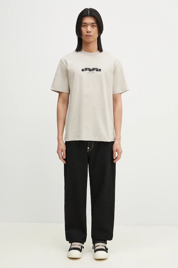 Хлопковая футболка Daily Paper Tag T-Shirt 2511049 бежевый