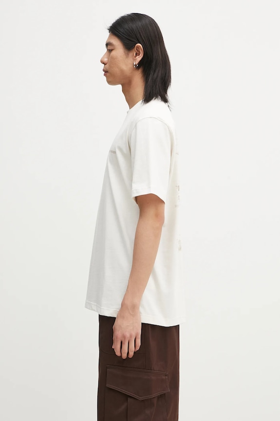 Хлопковая футболка Daily Paper Craft T-Shirt 2511045 бежевый SS25
