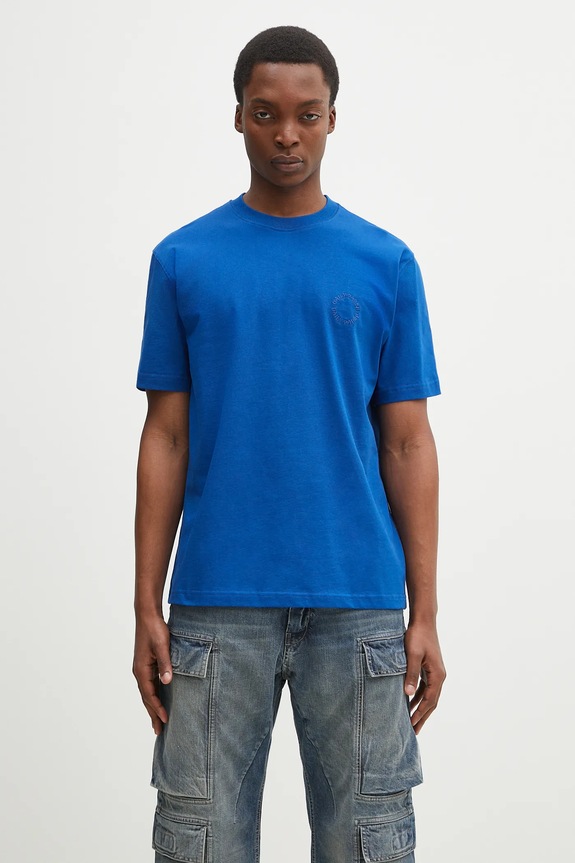 Bavlněné tričko Daily Paper Orbit Emb T-Shirt relaxed modrá 2512049